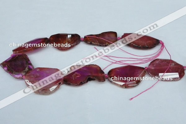 CNG1231 15.5 inches 25*35mm - 35*45mm freeform agate beads