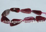 CNG1232 15.5 inches 25*40mm - 32*55mm freeform agate beads