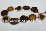 CNG1245 15.5 inches 25*35mm - 30*45mm freeform agate beads