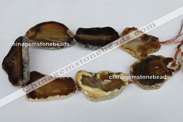 CNG1246 15.5 inches 30*50mm - 40*60mm freeform agate beads