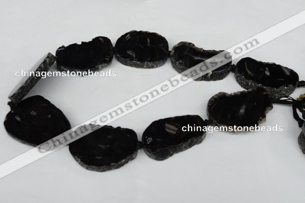 CNG1247 15.5 inches 25*35mm - 30*45mm freeform agate beads