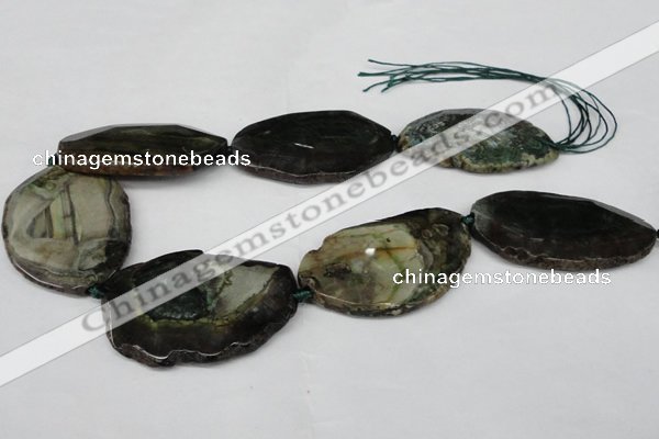 CNG1255 15.5 inches 35*45mm - 40*60mm freeform agate beads