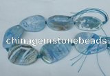 CNG1258 15.5 inches 40*50mm - 45*55mm freeform agate beads