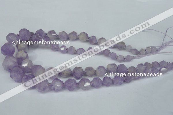 CNG1305 15.5 inches 8mm - 18mm faceted nuggets lavender amethyst beads