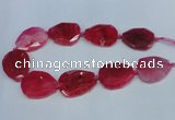 CNG1330 15.5 inches 35*40mm faceted freeform agate beads