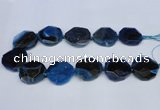 CNG1337 15.5 inches 32*35mm faceted freeform agate beads