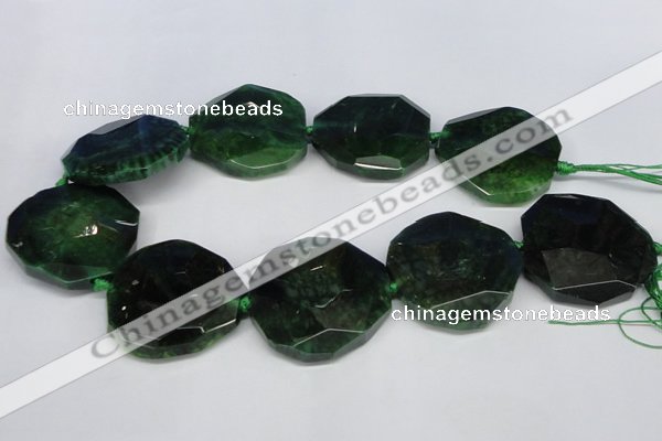 CNG1342 15.5 inches 42*45mm faceted freeform agate beads