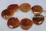 CNG1347 15.5 inches 52*55mm faceted freeform agate beads