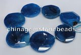 CNG1349 15.5 inches 52*55mm faceted freeform agate beads