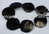 CNG1350 15.5 inches 52*55mm faceted freeform agate beads