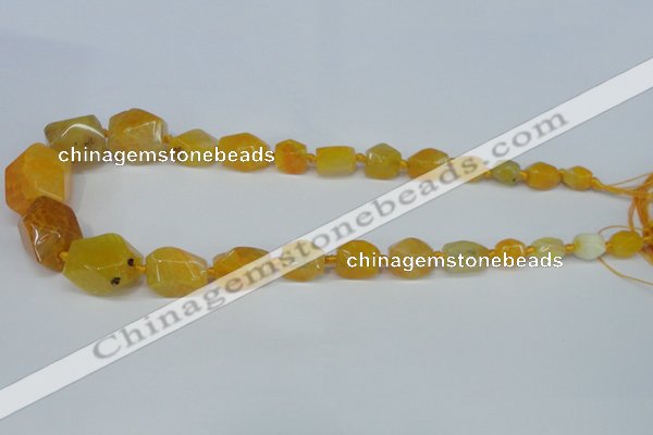 CNG1355 15.5 inches 8*10mm - 20*25mm faceted nuggets agate beads