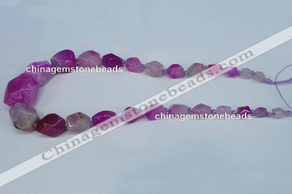 CNG1357 15.5 inches 8*10mm - 20*25mm faceted nuggets agate beads