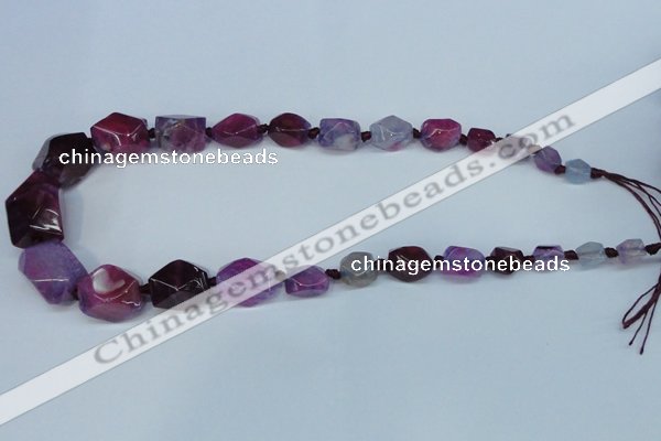 CNG1358 15.5 inches 8*10mm - 20*25mm faceted nuggets agate beads