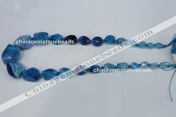 CNG1360 15.5 inches 8*10mm - 20*25mm faceted nuggets agate beads