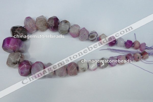 CNG1366 15.5 inches 8*12mm - 22*30mm faceted nuggets agate beads