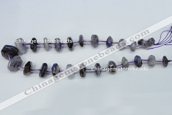 CNG1377 15.5 inches 8*14mm - 10*30mm faceted nuggets agate beads