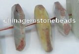 CNG1382 15.5 inches 10*25mm - 40*55mm faceted freeform agate beads