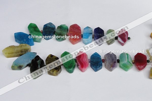 CNG1397 15.5 inches 15*25mm - 20*40mm wand agate gemstone beads