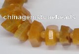 CNG1400 15.5 inches 10*15mm - 12*22mm nuggets agate gemstone beads