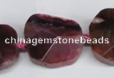 CNG1406 15.5 inches 20*22mm - 22*25mm faceted freeform agate beads