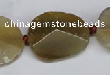 CNG1408 15.5 inches 20*25mm - 30*35mm faceted freeform agate beads