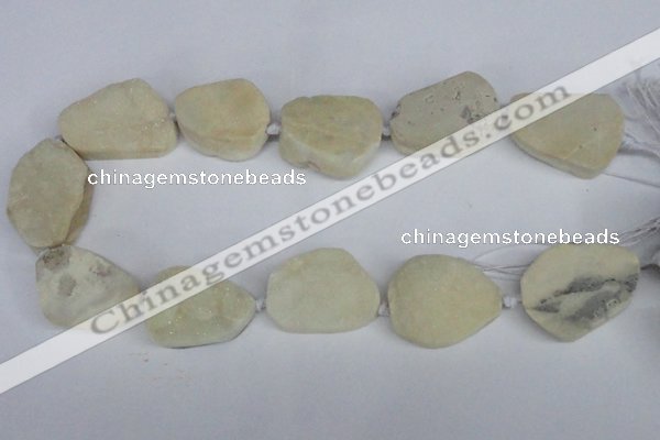 CNG1415 15.5 inches 25*35mm - 30*40mm freeform agate beads