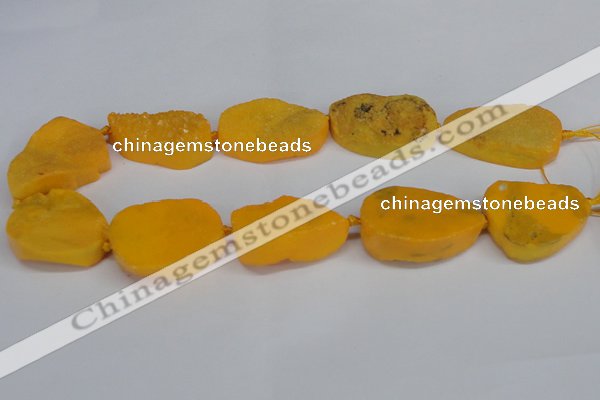 CNG1420 15.5 inches 25*35mm - 30*40mm freeform agate beads
