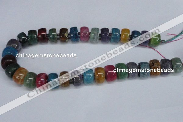 CNG1451 15.5 inches 10*18mm nuggets agate gemstone beads