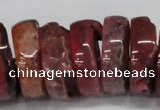 CNG1460 15.5 inches 10*30mm - 12*30mm nuggets agate gemstone beads