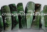 CNG1466 15.5 inches 12*35mm nuggets agate gemstone beads