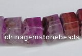 CNG1476 15.5 inches 8*15mm - 12*15mm nuggets agate gemstone beads