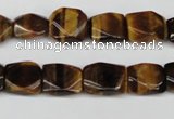 CNG15 15.5 inches 10*12mm faceted nuggets yellow tiger eye beads