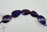 CNG1531 8 inches 25*35mm - 35*45mm freeform agate beads