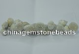 CNG1535 7.5 inches 10*14mm - 15*20mm nuggets plated druzy agate beads