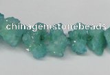 CNG1539 15.5 inches 6*8mm - 15*20mm nuggets plated druzy quartz beads