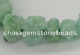 CNG1542 15.5 inches 6*8mm - 15*20mm nuggets plated druzy quartz beads