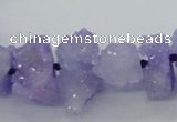 CNG1543 15.5 inches 6*8mm - 15*20mm nuggets plated druzy quartz beads