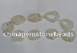 CNG1560 30*35mm - 35*40mm freeform plated druzy agate beads