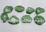 CNG1564 30*40mm - 40*50mm freeform plated druzy agate beads