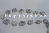 CNG1570 15*20mm - 20*25mm freeform plated druzy agate beads