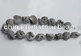 CNG1577 18*25mm - 20*30mm nuggets plated druzy agate beads