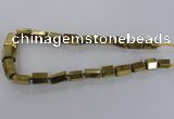 CNG1580 15.5 inches 10*15mm - 18*20mm nuggets plated quartz beads