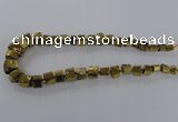 CNG1582 15.5 inches 8*12mm - 12*20mm nuggets plated quartz beads