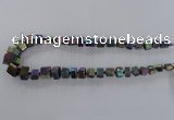 CNG1583 15.5 inches 8*12mm - 12*20mm nuggets plated quartz beads