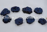 CNG1588 15.5 inches 30*35mm - 35*40mm freeform plated druzy agate beads