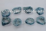 CNG1589 15.5 inches 30*35mm - 35*40mm freeform plated druzy agate beads