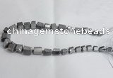 CNG1590 15.5 inches 8*12mm - 12*20mm nuggets plated quartz beads