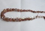 CNG1591 15.5 inches 8*12mm - 12*20mm nuggets plated quartz beads