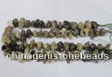 CNG1598 15.5 inches 10*14mm - 15*20mm nuggets green garnet beads