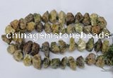 CNG1599 15.5 inches 15*20mm - 20*25mm nuggets green garnet beads